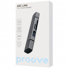 Картридер Proove Arc Link 3 in 1 (USB3.0 + SD Card + Micro SD Card) Silver (HBAL00210014)