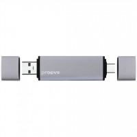 Картридер Proove Arc Link 3 in 1 (USB3.0 + SD Card + Micro SD Card) Silver (HBAL00210014)