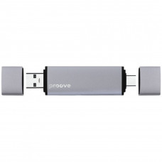 Картридер Proove Arc Link 3 in 1 (USB3.0 + SD Card + Micro SD Card) Silver (HBAL00210014)
