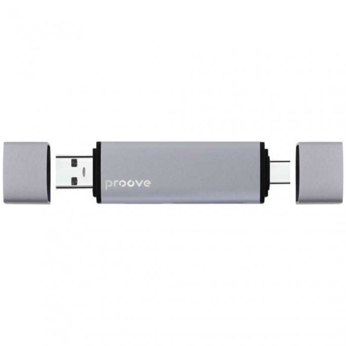 Картридер Proove Arc Link 3 in 1 (USB3.0 + SD Card + Micro SD Card) Silver (HBAL00210014)