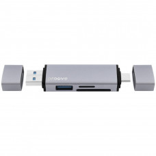 Картридер Proove Arc Link 3 in 1 (USB3.0 + SD Card + Micro SD Card) Silver (HBAL00210014)