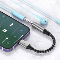 Перехідник AUX Proove SoundMesh Lightning to 3.5mm Gray (ACSM00005101)