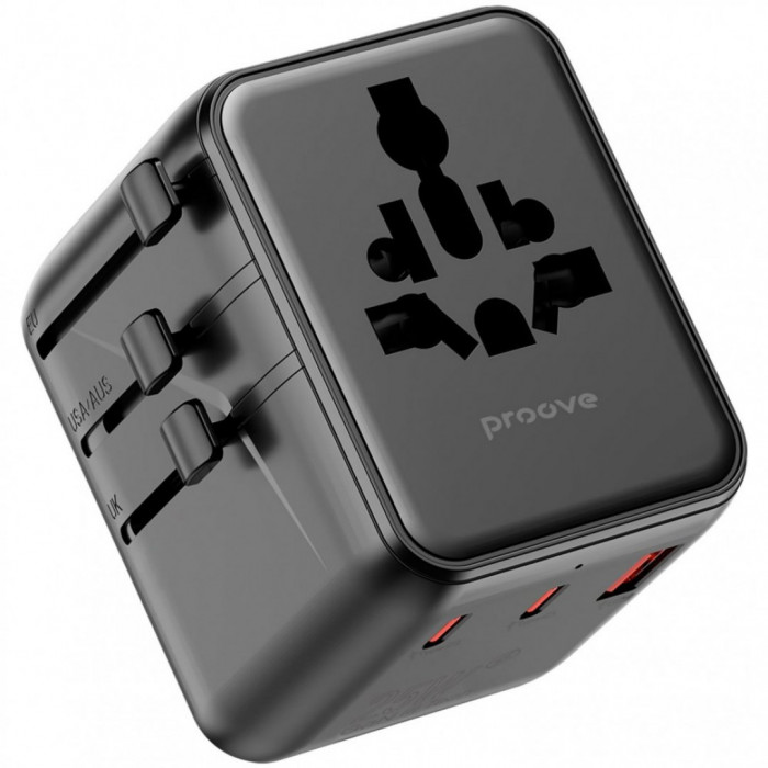 Універсальний адаптер Proove Trip 25W Black (TATL25310001)