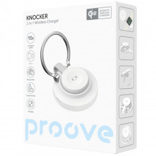 Бездротовий зарядний пристрій Proove Knocker 2 in 1 Qi2 White (WSPK15012002)