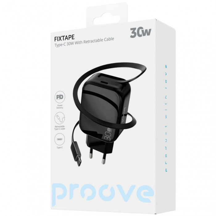 Мережевий зарядний пристрій Proove Fixtape GaN 30W (Type-C) White (WCFP30010202)