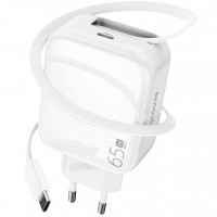 Сетевое зарядное устройство Proove Fixtape GaN 65W (Type-C) White (WCFP65010202)