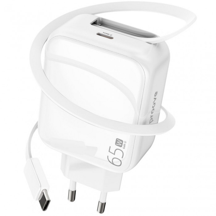 Мережевий зарядний пристрій Proove Fixtape GaN 65W (Type-C) White (WCFP65010202)