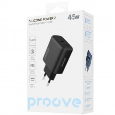 Мережевий зарядний пристрій Proove Silicone Power 2 45W (Type-C+USB) White (WCSP24110002)