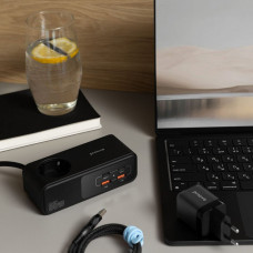 Мережевий фільтр Proove Homester Pro 65W (AC + 2xType-C + 2xUSB) 1.5m Black (PSHP25002201)