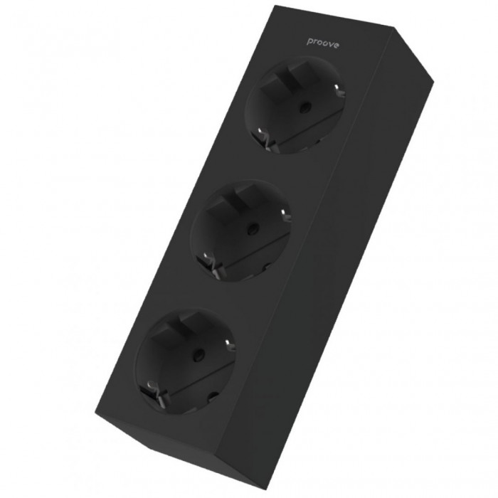 Мережевий фільтр Proove Magnet Strip (3xAC) 1.6m Black (PSMS25000001)