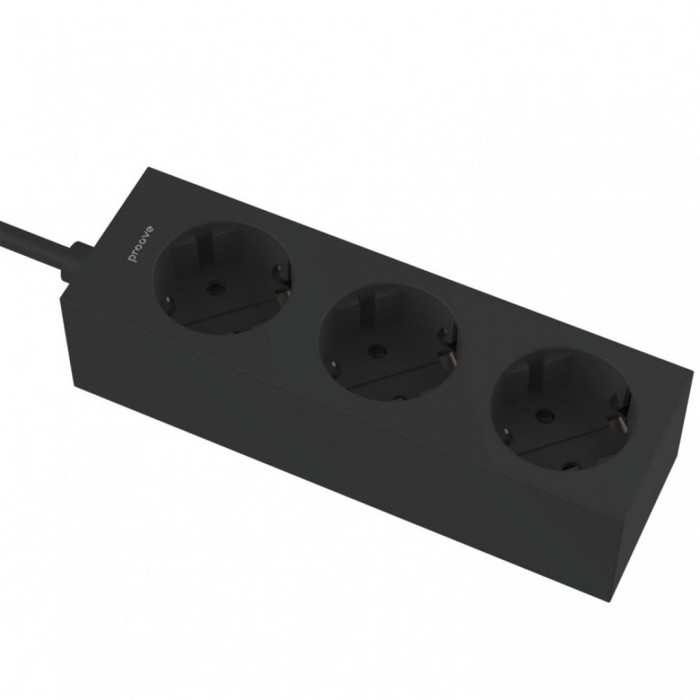 Мережевий фільтр Proove Magnet Strip (3xAC) 1.6m Black (PSMS25000001)