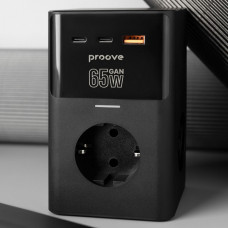 Мережевий фільтр Proove Power Cube 65W (3xAC + 2xType-C + 1xUSB) 1.5m Black (PSPC36801201)