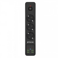 Сетевой фильтр Proove Power Strip P-03 (3 розетки + 4 USB + 2 Type-C) 2М Black (PSP342420001)