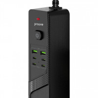 Мережевий фільтр Proove Power Strip P-04C (4 розетки + 2 USB + 4 Type-C) 2М Black (PSPS25002421)