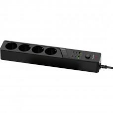 Мережевий фільтр Proove Power Strip P-04C (4 розетки + 2 USB + 4 Type-C) 3М Black (PSPS25002431)