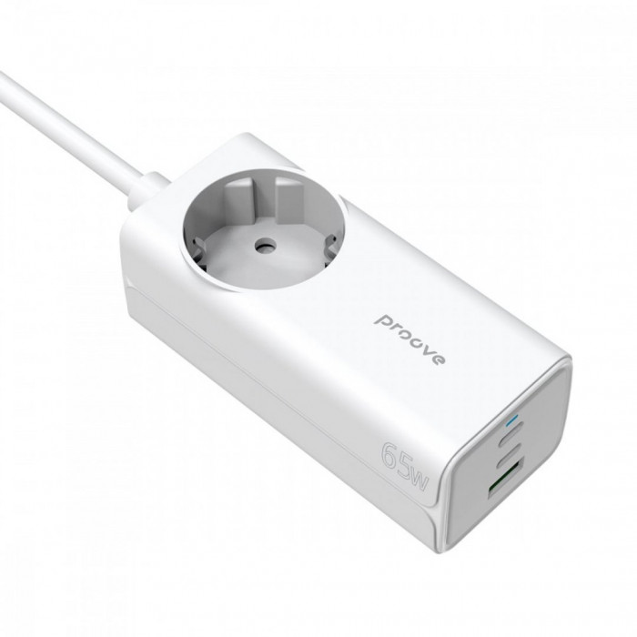 Мережевий фільтр Proove Power Strip PD-02 65W (2 Type-C + 1USB) White (PSP165210001)