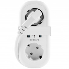 Мережевий фільтр Proove Supercoil 20W (2xAC + Type-C + 2xSB) 1.5m White (PSPS25002102)