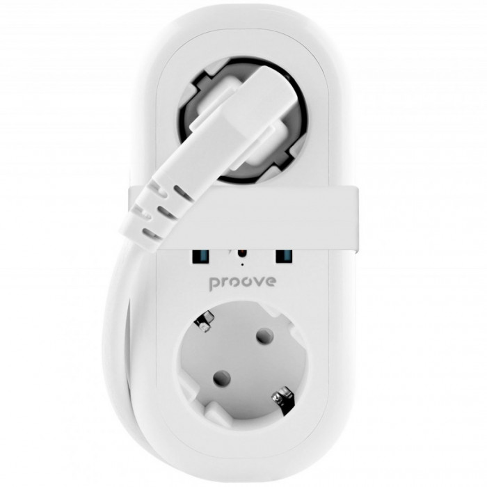 Мережевий фільтр Proove Supercoil 20W (2xAC + Type-C + 2xSB) 1.5m White (PSPS25002102)