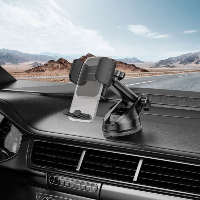 Автомобільний тримач Proove Crystal Clamp Plus Suction Type Car Mount Black (CHCSP0000001)