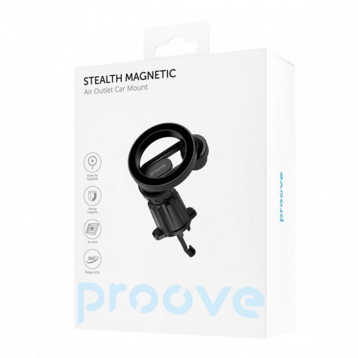 Автомобільний тримач Proove Stealth Magnetic Air Outlet Car Mount Black (CHST00000001)