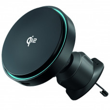 Автомобільний тримач з бездротовою зарядкою Proove Light Circle Qi2 15W Black (WHLC15010002)
