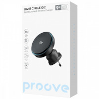 Автомобільний тримач з бездротовою зарядкою Proove Light Circle Qi2 15W Black (WHLC15010002)
