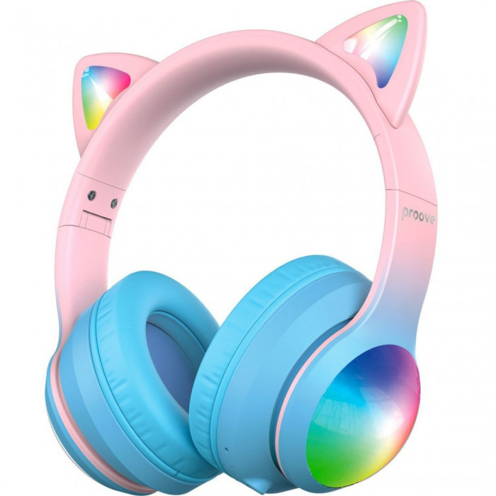 Бездротові навушники Proove Kids LumiCat (APP) Blue/Pink (HPLC0001AP26)