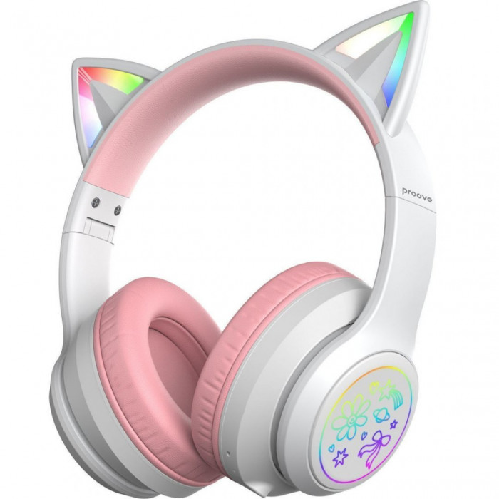 Бездротові навушники Proove Kids Neko (APP) White/Pink (HPNK0001AP25)