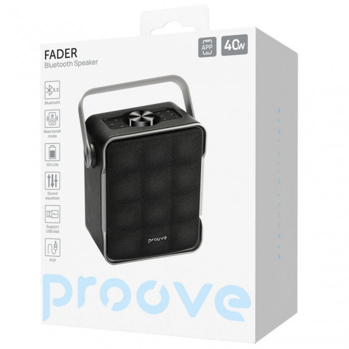 Портативна акустика Proove Fader 40W (APP) Black (PSFD4018AP01)