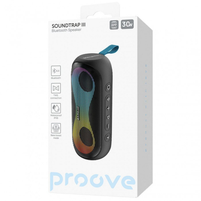 Портативна акустика Proove SoundTrap III 30W (APP) Black (PSST3001AP01)