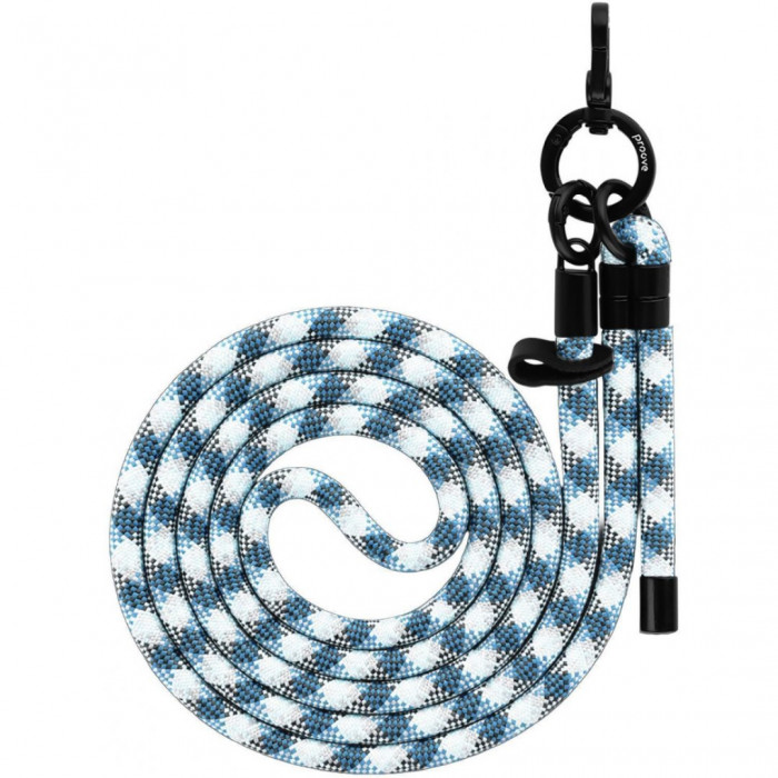 Ремінець для телефона Proove Twist Check Cross-Body Strap Black/Blue (PSBSUNCC1560)