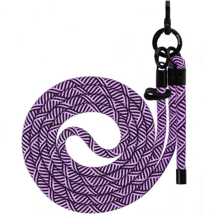 Ремінець для телефона Proove Twist Line Cross-Body Strap Purple/White (PSBSUNOC1516)