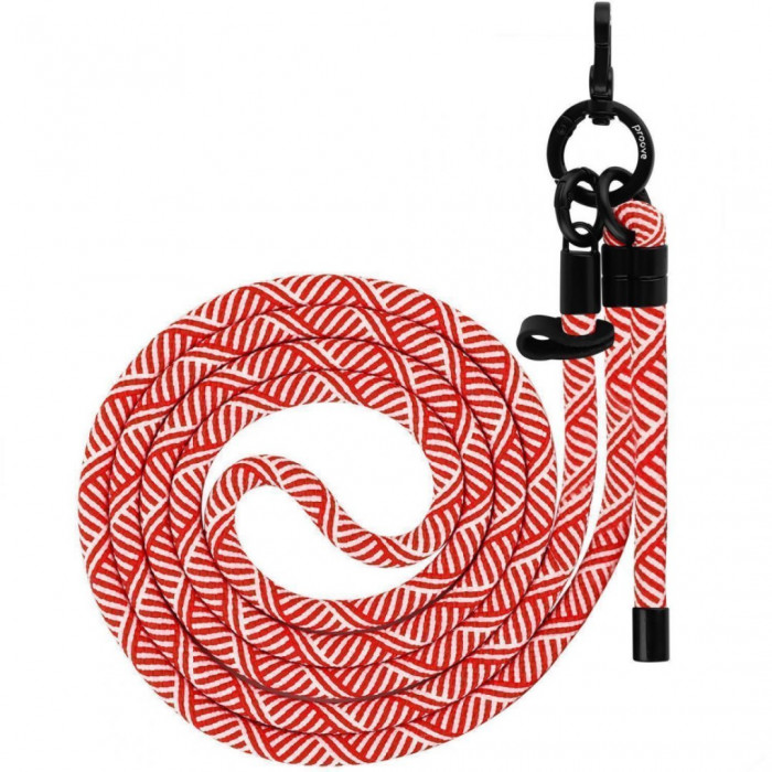 Ремінець для телефона Proove Twist Line Cross-Body Strap Red/White (PSBSUNOC1529)
