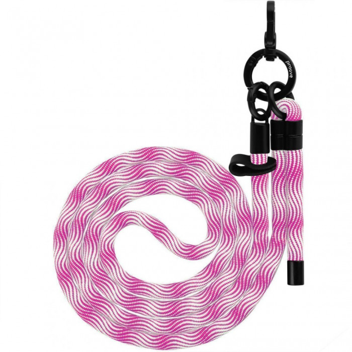 Ремінець для телефона Proove Twist Spiral Cross-Body Strap White/Pink (PSBSUNSP1550)