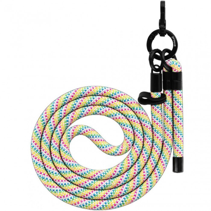 Ремінець для телефона Proove Twist Spiral Cross-Body Strap Rainbow (PSBSUNSP1558)