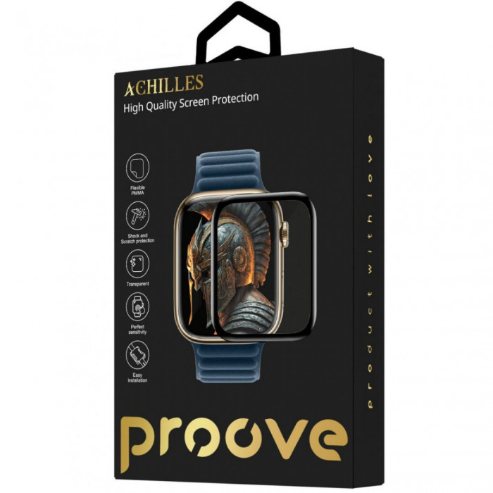 Захисне скло PMMA Proove Achilles для Apple Watch Series 7/8/9 45 mm Black (PGPWS945MM01)