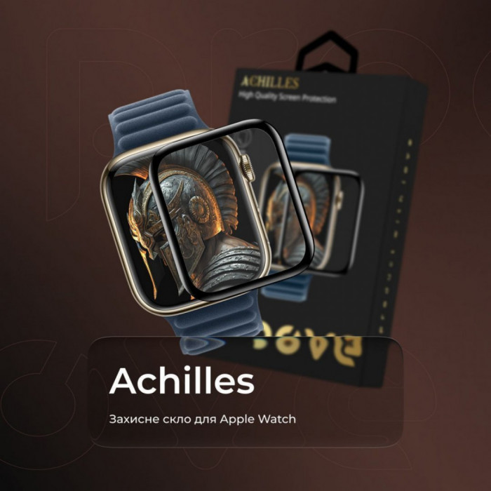 Захисне скло PMMA Proove Achilles для Apple Watch Series 7/8/9 45 mm Black (PGPWS945MM01)
