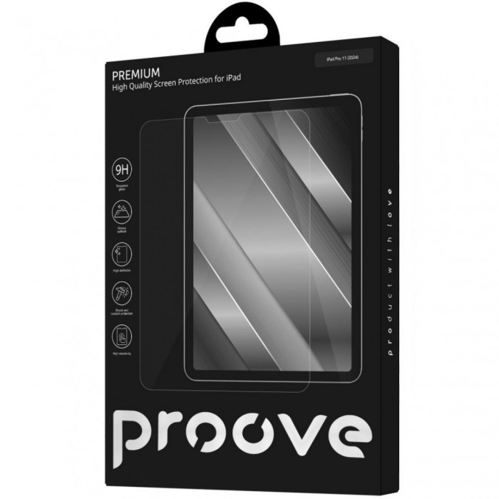Захисне скло Proove Premium for для iPad Pro 11 2024/Pro 11 2025 Transparent (PGPPFIP11240)