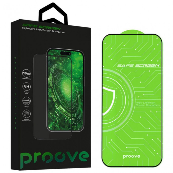 Защитное стекло Proove Safe Screen для iPhone 12 Pro Max (10 pcs) Black (PGPSSI12PM01)