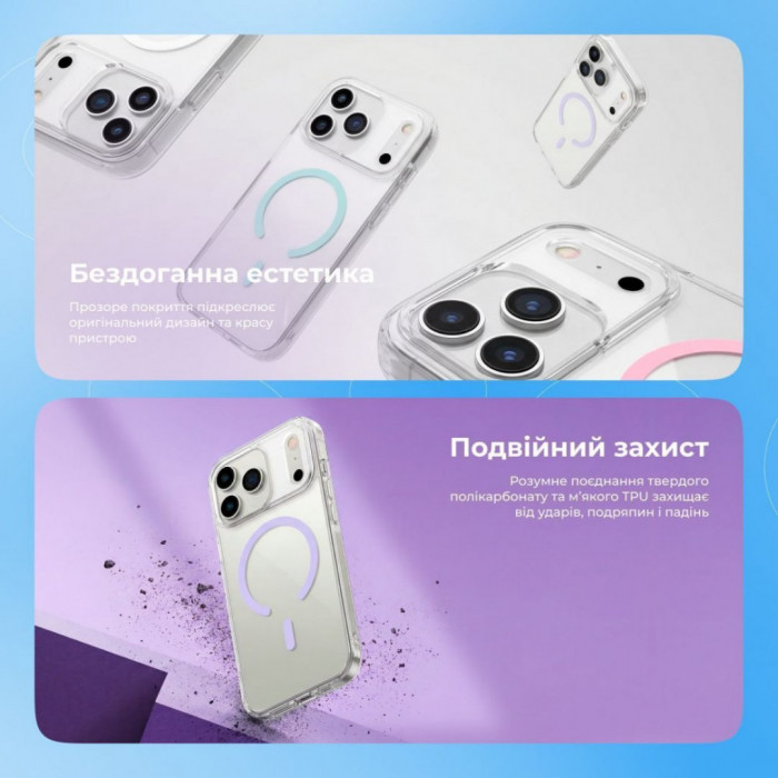 Чохол Proove Blossom Case with Magnetic Ring для iPhone 15 Pro Max Mint (PCBLIP15PM09)