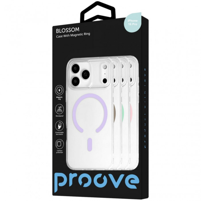 Чохол Proove Blossom Case with Magnetic Ring для iPhone 16 Pro Mint (PCBLIP16P009)