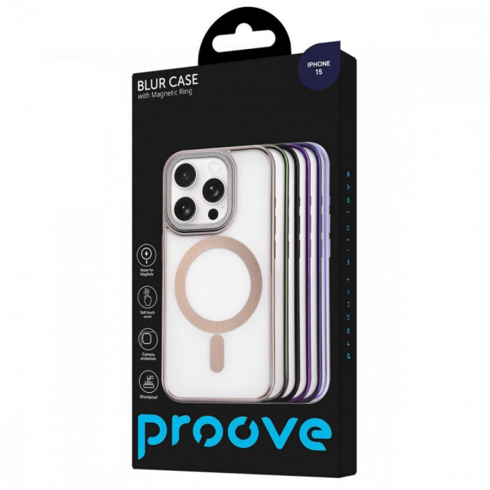 Чохол Proove Blur Case with Magnetic Ring для iPhone 15 Midnight Blue (PCBCIP150008)