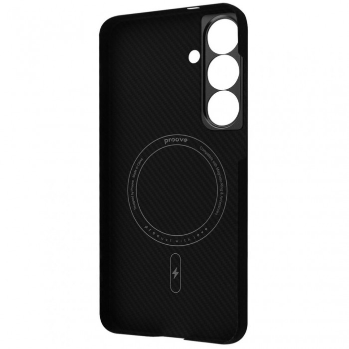 Чохол Proove Carbon Slim with Magnetic Ring для Samsung Galaxy S25 Plus Black (PCCSSGSP2502)