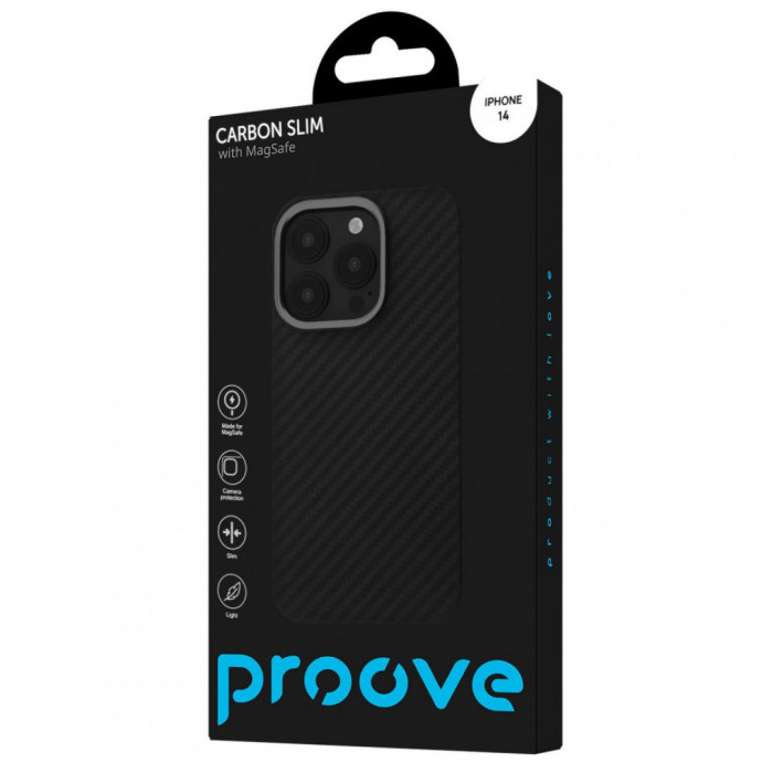 Чохол Proove Carbon Slim with Magnetic Ring для iPhone 14 Onyx (PCCSIP140060)