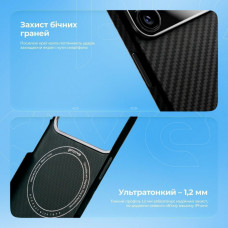 Чехол Proove Carbon Slim with Magnetic Ring для iPhone 15 Black (PCCSIP150060)