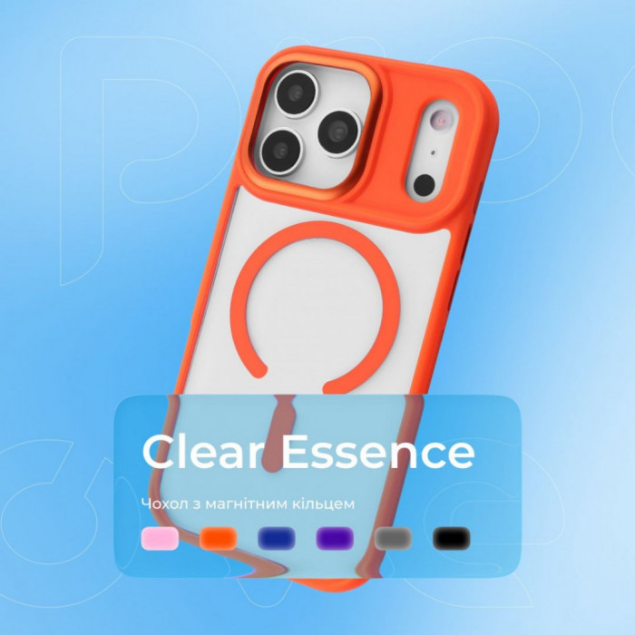 Чохол Proove Clear Essence Case with Magnetic Ring для iPhone 16 Pro Max Midnight Blue (PCCEIP16PM08)