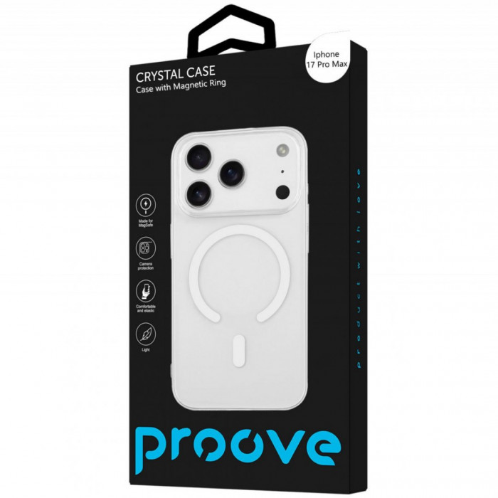Чохол Proove Crystal Case with Magnetic Ring для iPhone 17 Pro Max Deep Blue (PCCCIP17PM62)