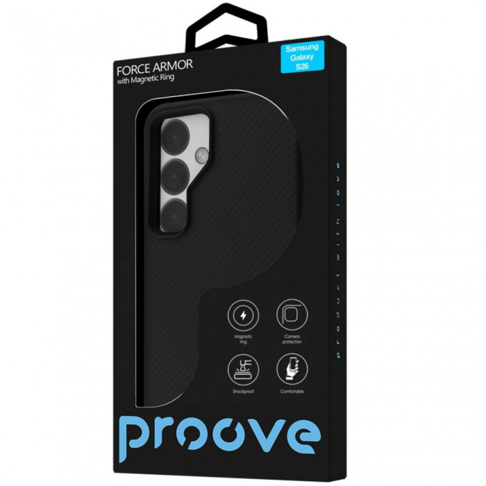 Чохол Proove Force Armor Case with Magnetic Ring для Samsung Galaxy S26 Black (PCFASGS02602)
