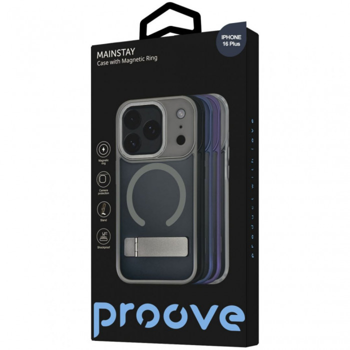 Чохол Proove Mainstay Case with Magnetic Ring для iPhone 16 Plus Midnight Blue (PCMCIP16PL08)
