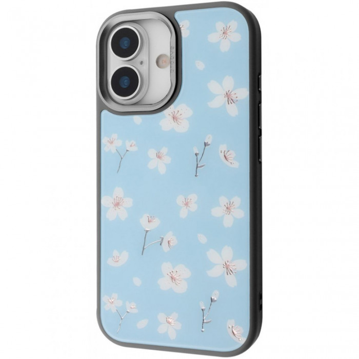 Чохол Proove Muse Fleur Case with Magnetic Ring для iPhone 17 Blue Flower (PCMFIP1700B6)